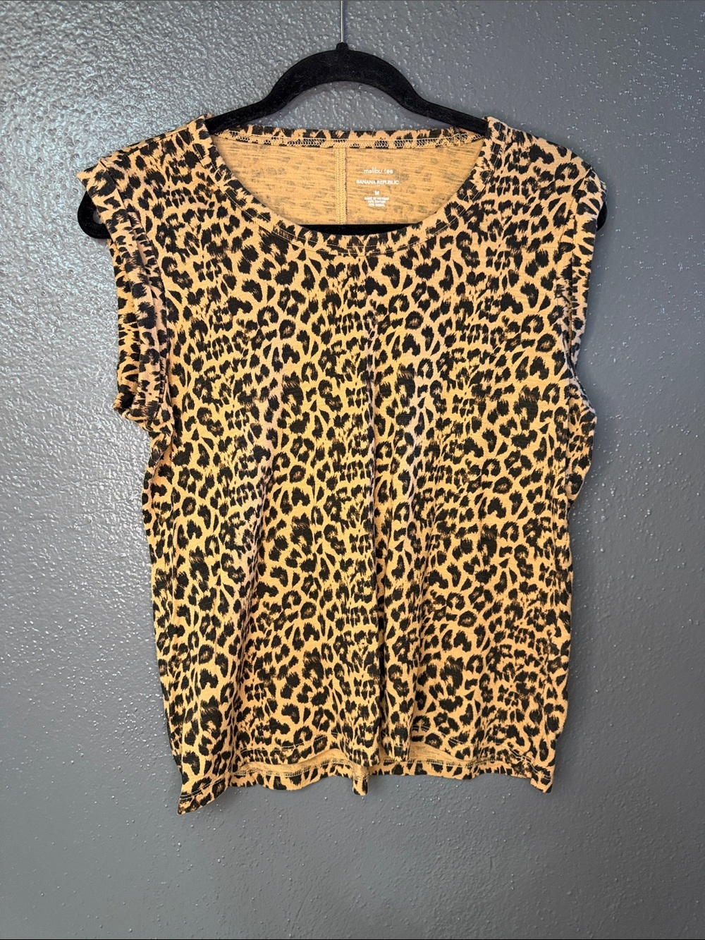 Banana Republic Leopard Print Tank Top - Yellow and Black